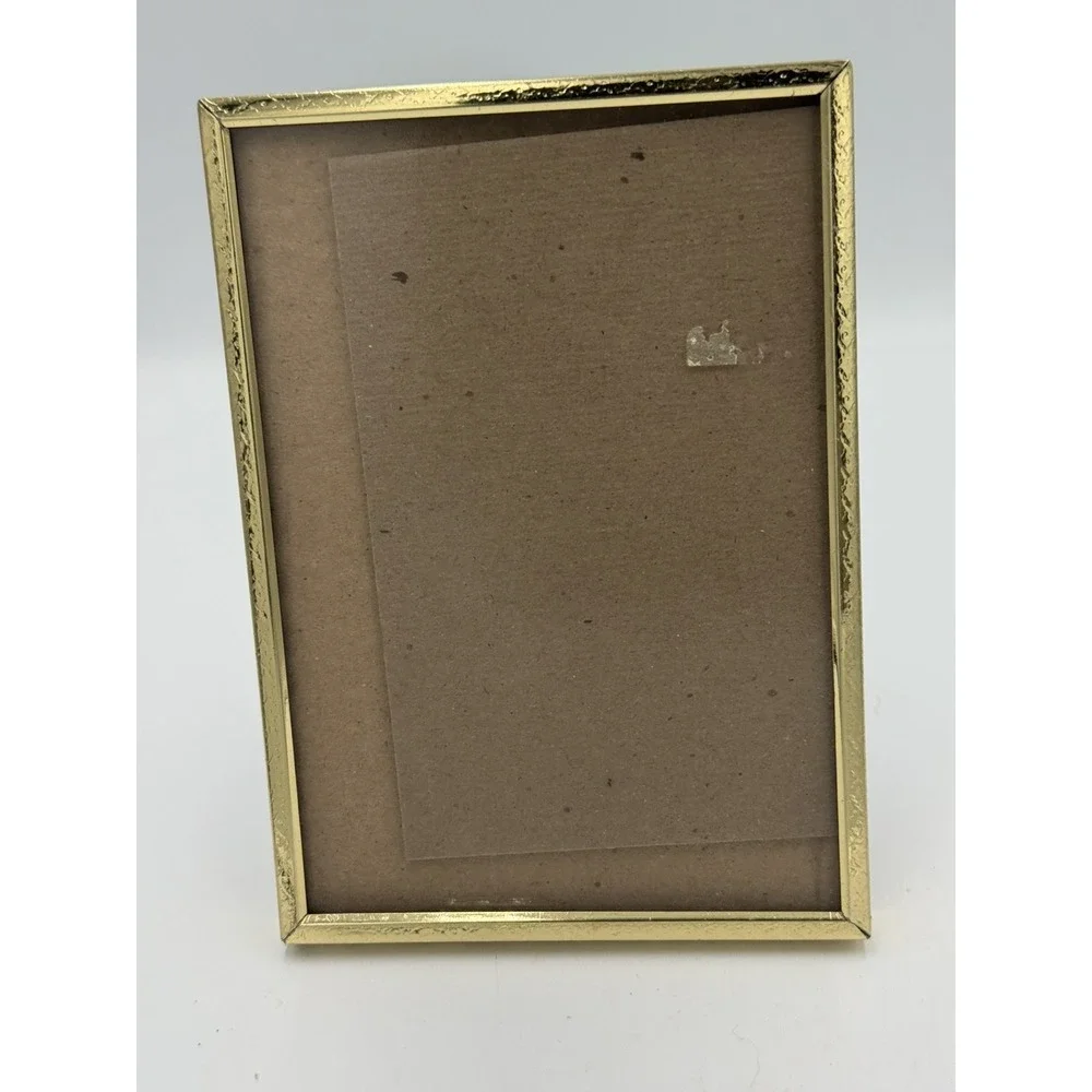 Vintage Gold Metal Picture Frame ~5x7 Minimalist Tabletop